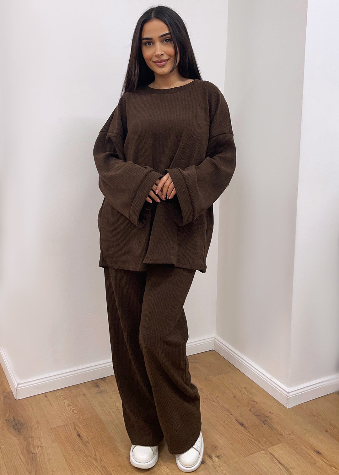 Corduroy set with top and trousers