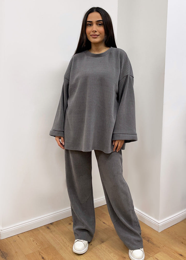 Corduroy set with top and trousers