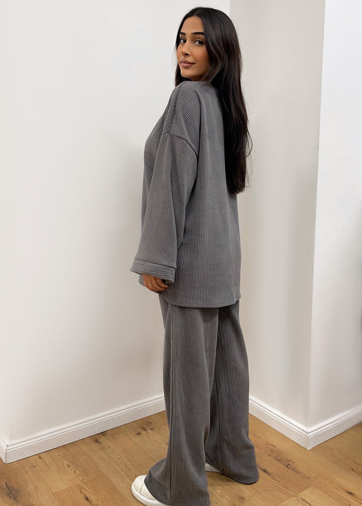 Corduroy set with top and trousers