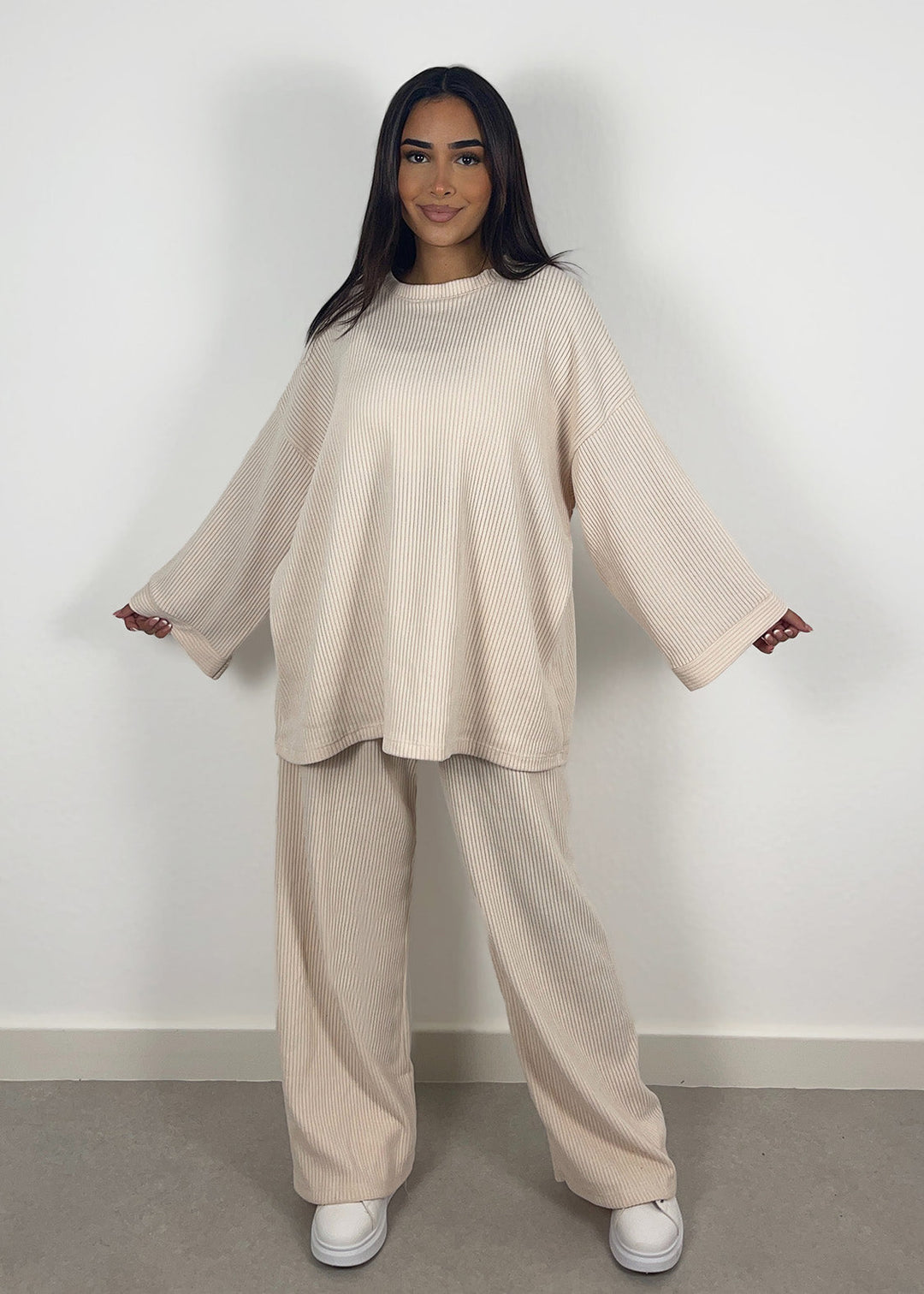 Corduroy set with top and trousers