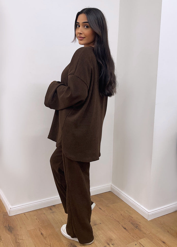 Corduroy set with top and trousers