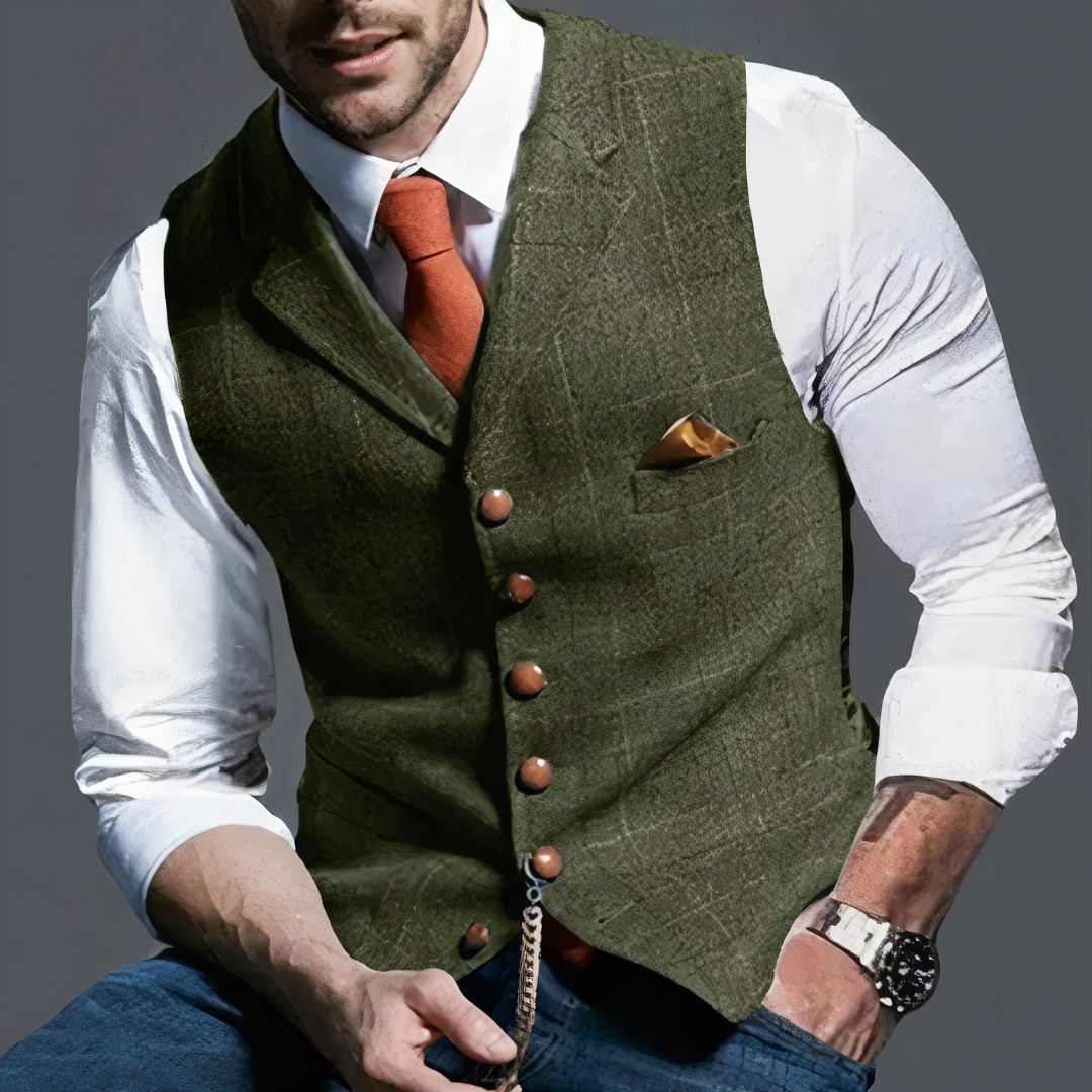 Clesiq - Stylish Classic Tailored Checkered Men's Vest