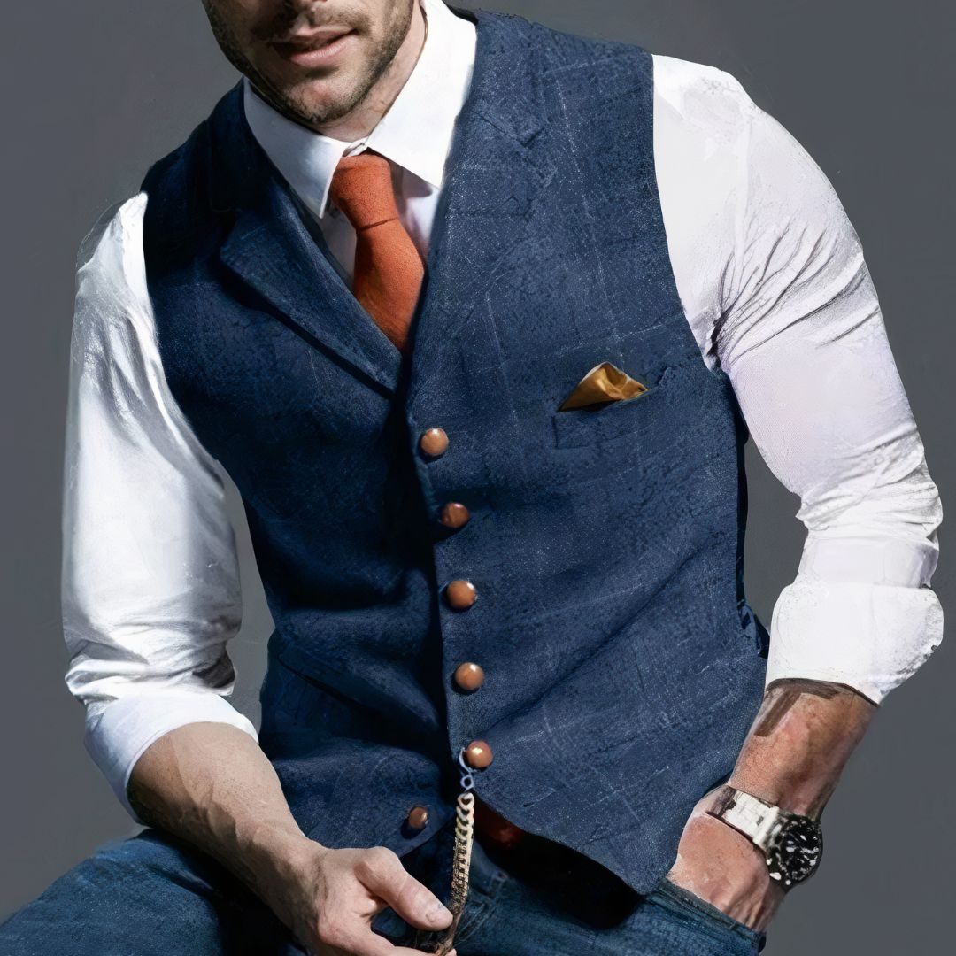 Clesiq - Stylish Classic Tailored Checkered Men's Vest