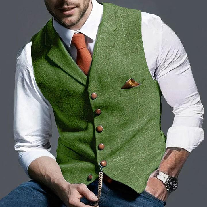 Clesiq - Stylish Classic Tailored Checkered Men's Vest