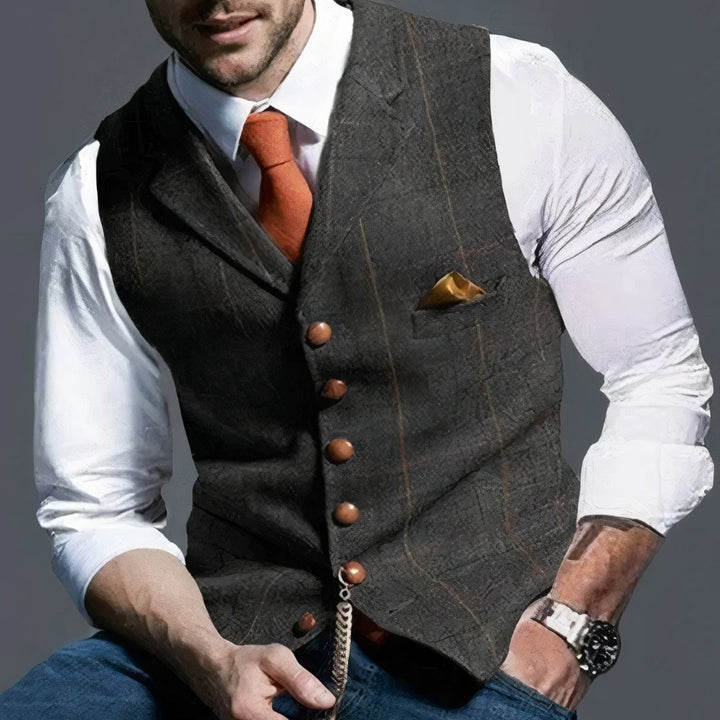 Clesiq - Stylish Classic Tailored Checkered Men's Vest