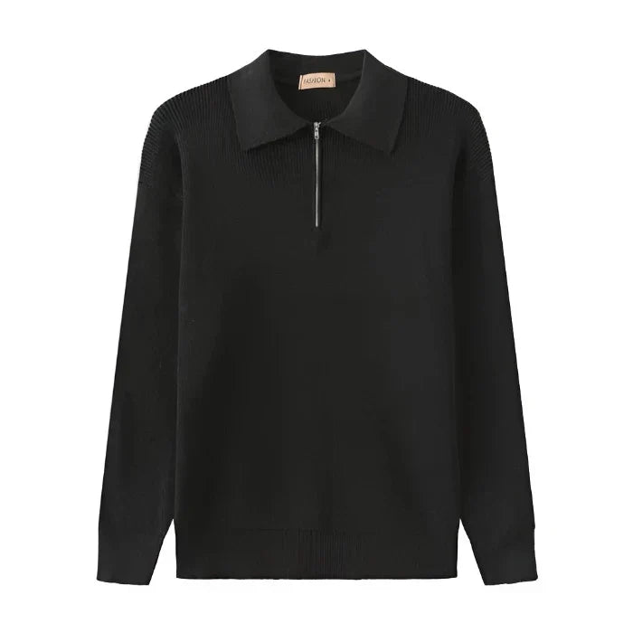 Cesare - jumper with half zip