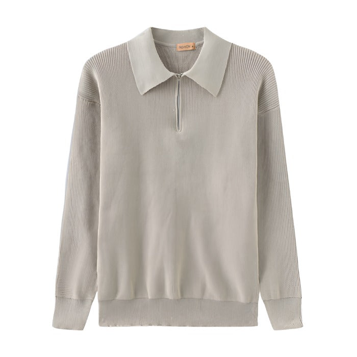 Cesare - jumper with half zip